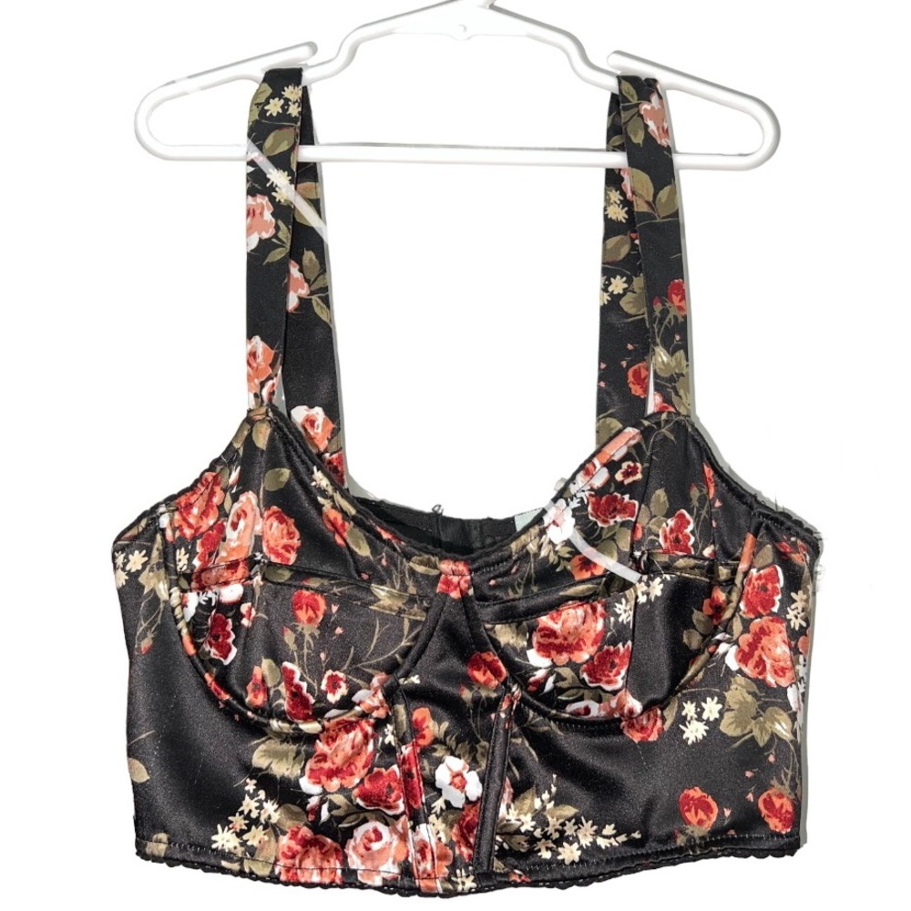 Floral Corset Crop Top